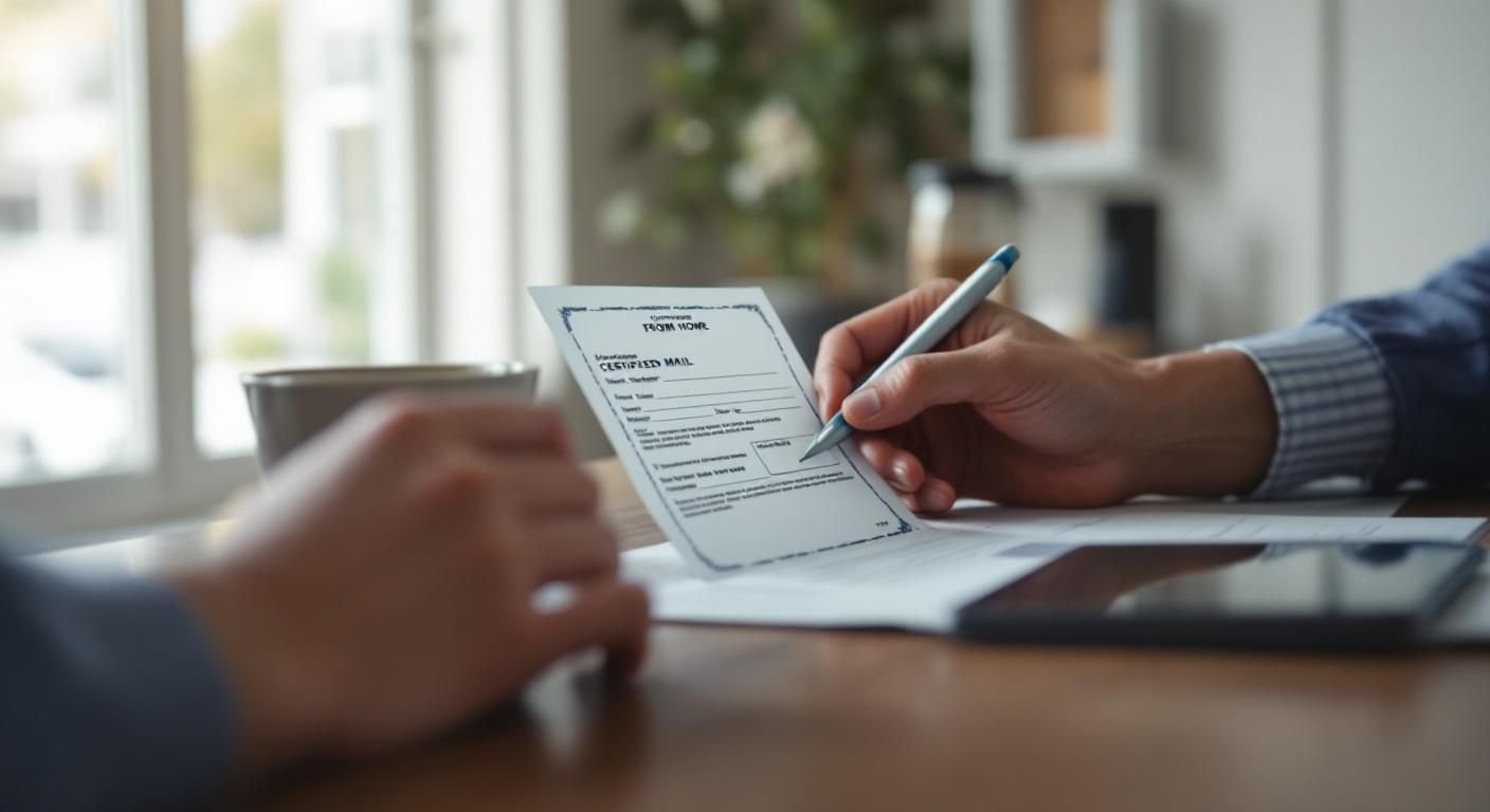 can i process electronic certified mail return receipt from home